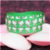 Order  Kitty Ribbon - 10mm Kitty Sitting Green
